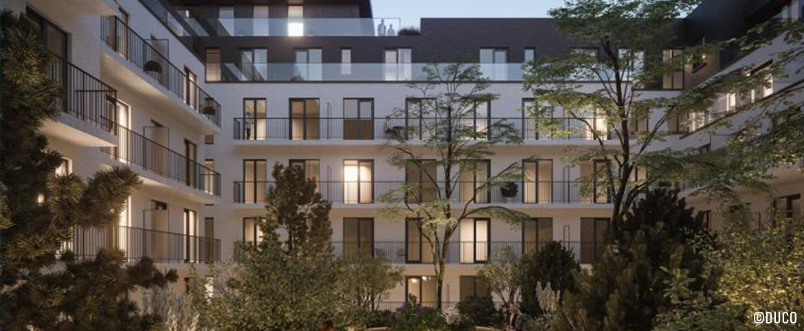 DUCO assure un climat intérieur optimal dans le nouveau projet de construction The Green DUCO assure un climat intérieur optimal dans le nouveau projet de construction The Green