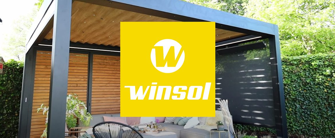 Pergola SO! avec des lames imitation bois | Winsol Pergola SO! avec des lames imitation bois | Winsol