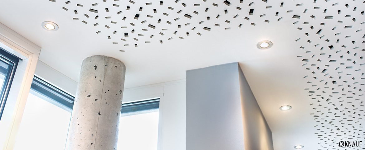 Knauf fait la part belle au design avec les confettis acoustiques Knauf fait la part belle au design avec les confettis acoustiques