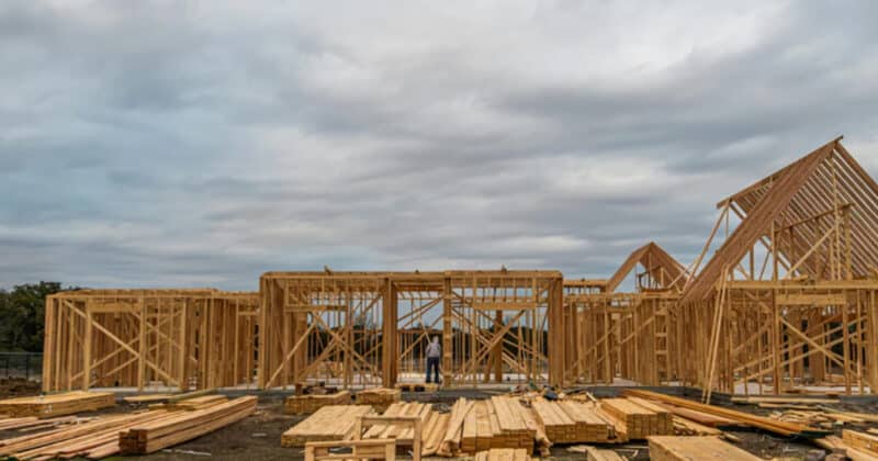 construction bois pluie