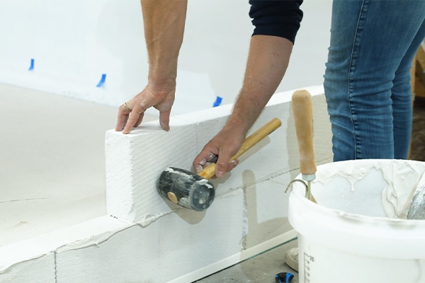 cloison béton cellulaire atelier knauf