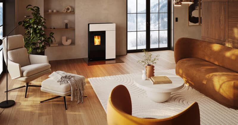 DOMO II de chez RIKA : le poêle à pellets pour un chauffage principal moderne et économique