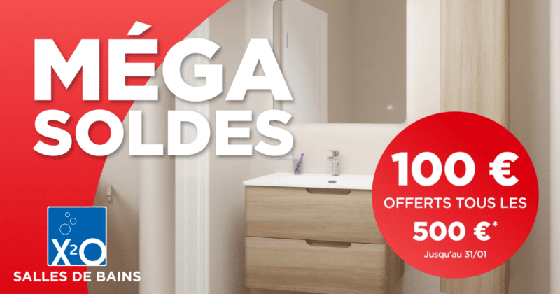 Ce sont les soldes chez X²O Salles de bains
