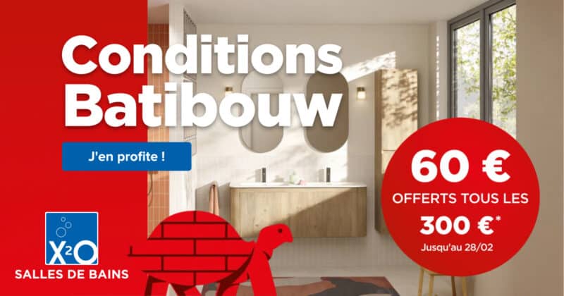 X²O Salles de bains vit entièrement au rythme de Batibouw