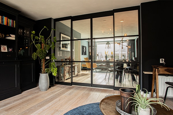 portes interieures aluminium look acier